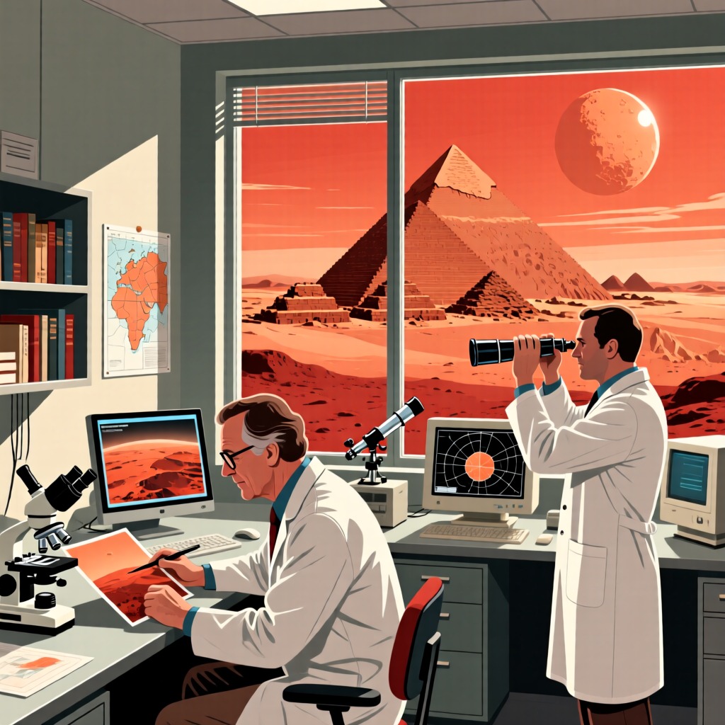 The Mystery of Pyramids on Mars