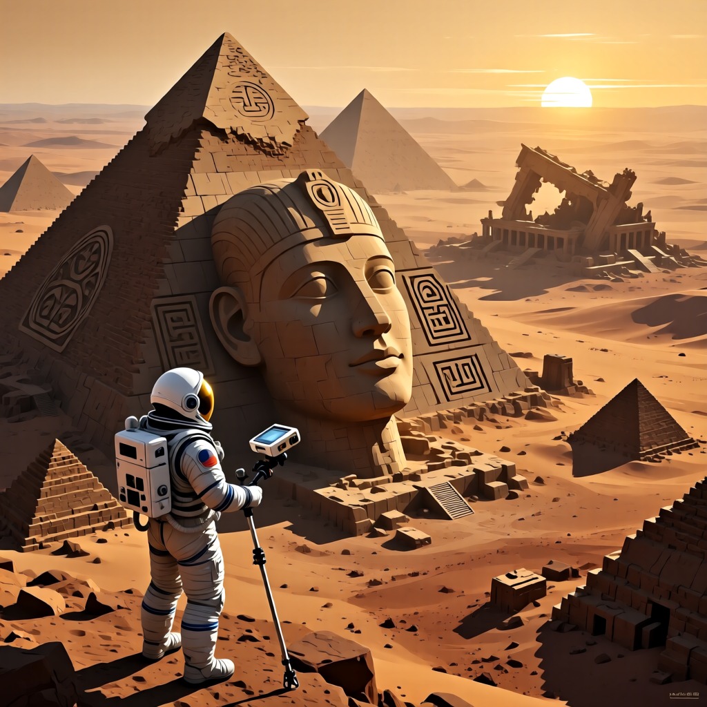 The Mystery of the Pyramid with a Human Face on Mars