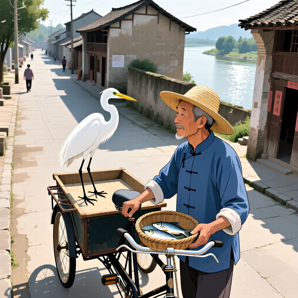 人鳥情深：白鷺與三輪車伕的奇妙緣分