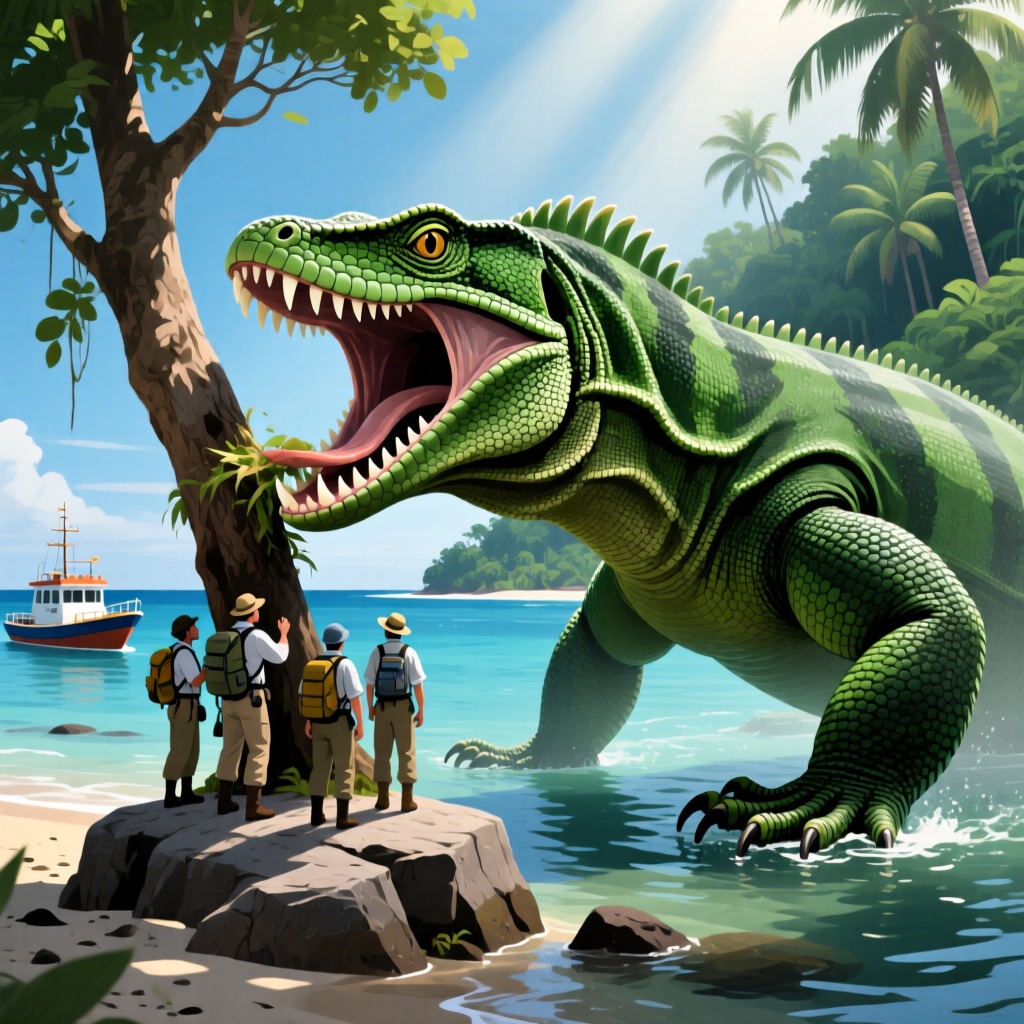 El Misterioso Lagarto Monitor en la Isla Baba